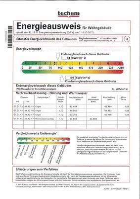 Energieausweis Auszug
