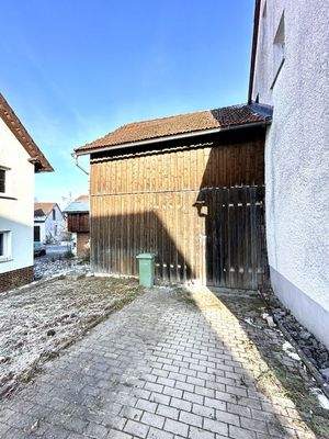 Blick auf die Scheune
