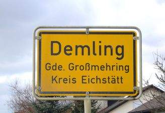 Ortsschild von Demling