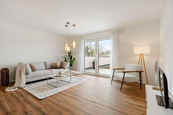 Wohnbereich mit Zugang zur Terrasse