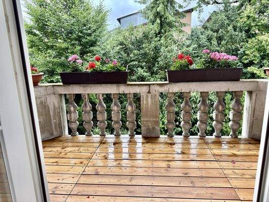 Balkon beim Wohnzimmer