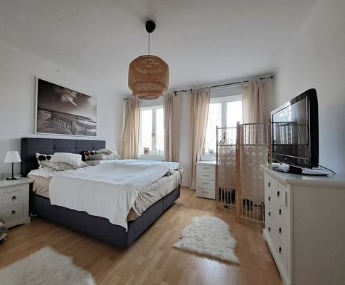 schönes Schlafzimmer in Verwendung