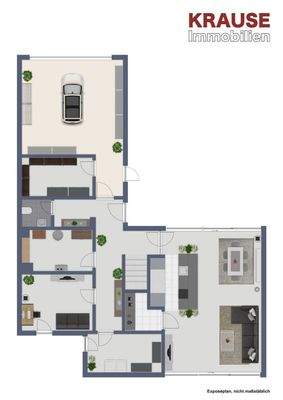 Grundriss EG visualisiert