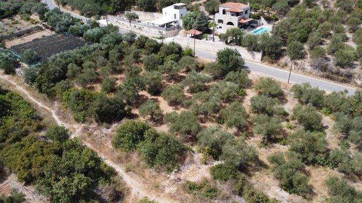 Kreta, Almyrida: Schönes Grundstück mit Baugenehmigung zu verkaufen