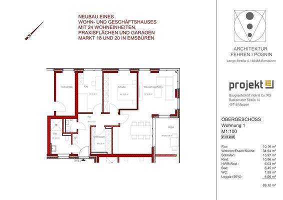 Grundriss Wohnung Nr. 1