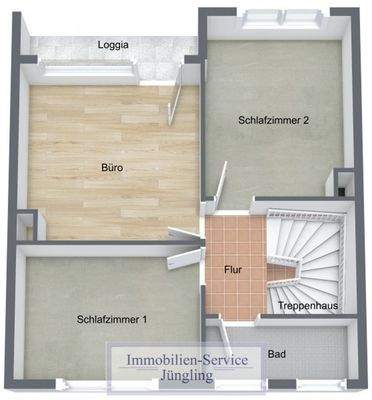 Kirchberg - 3D - 1. Etage - Image