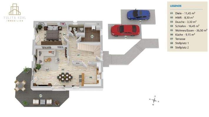 Vis. Grundriss Erdgeschoss