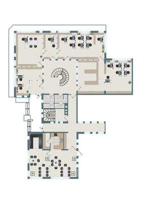 Erdgeschoss mit beispielhafter Möblierung