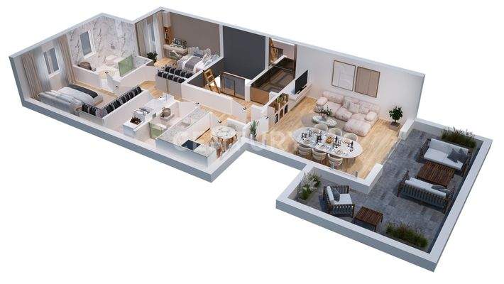 3D Grundriss visualisiert