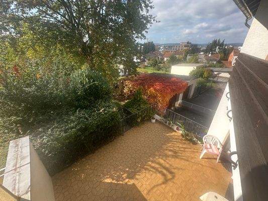 Blick auf die Terrasse Garten