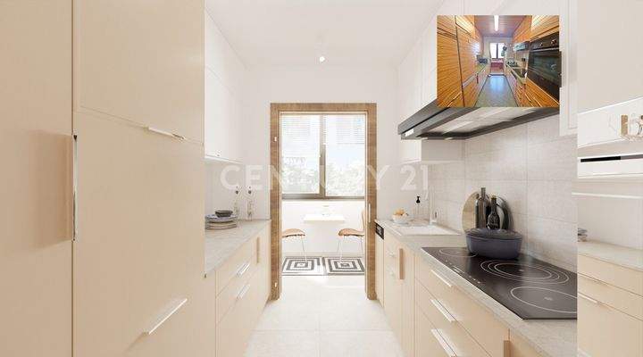 visualisierte Küche mit Bild vom aktuellen Zustand