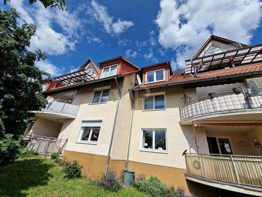 Ansicht Westen mit Balkonanlage