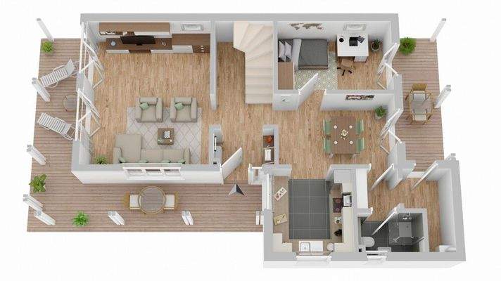 Grundriss Erdgeschoss (nicht maßstabsgetreu)