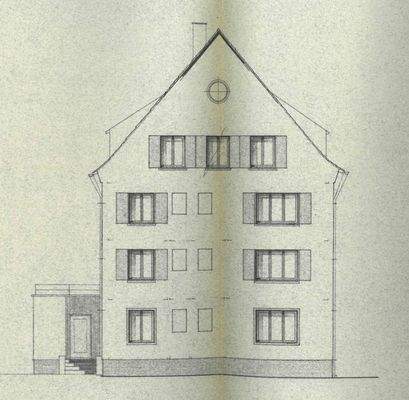 Mehrfamilienhaus - Ansicht Süd + Nord