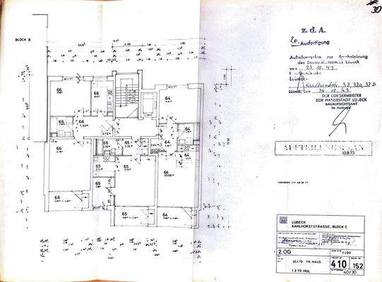 Grundriss Aufteilungsplan Wohnung