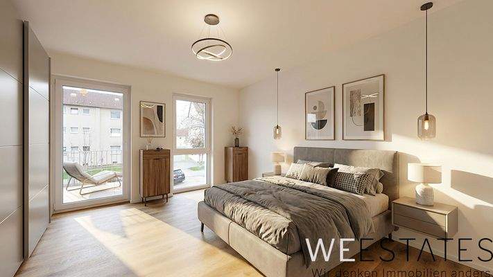 Schlafzimmer - Möblierungsbeispiel