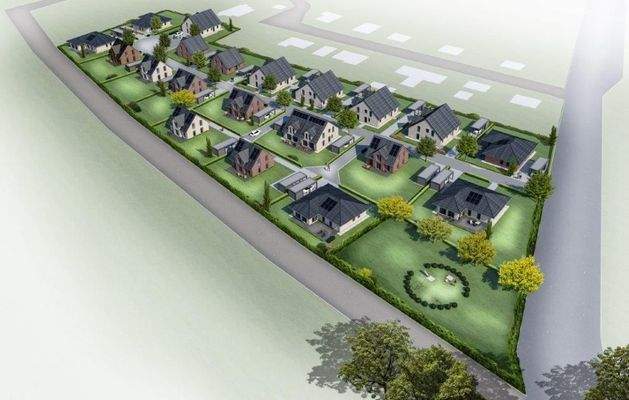 Wohngebiet nach Fertigstellung