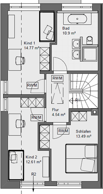 Grundriss Obergeschoss