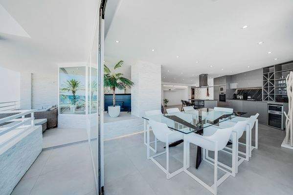 Dining area and terrace in apartment in Magaluf