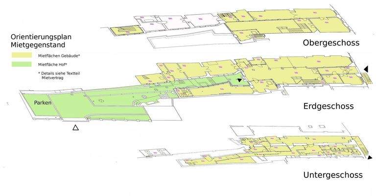 Grundriss aller 3 Etagen