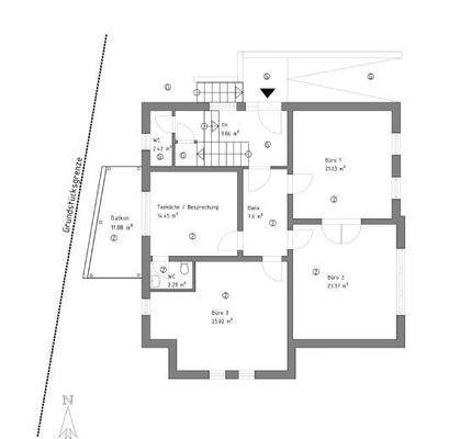 Grundriss Hochparterre Office