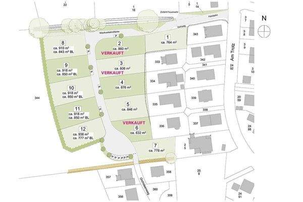 Lageplan verkaufte Einheiten