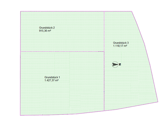 Mögliche Grundstücksteilung