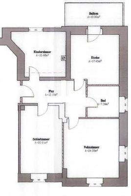 Grundriss - 3ZKB mit Balkon
