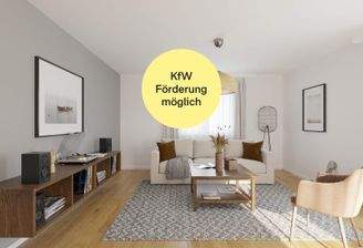 Im geräumigen Wohnzimmer kommt Ihre Familie zusammen_KfW