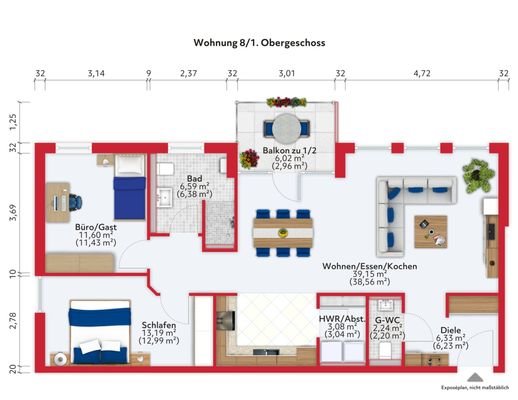 Grundriss Wohnung 8