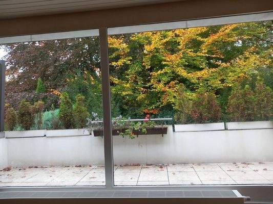 Blick auf Sonnenterrasse