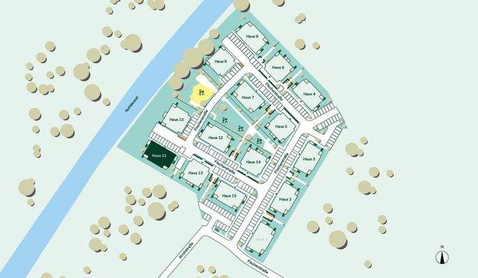 Lage des Mehrfamilienhauses im Quartier