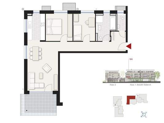 Grundriss ohne Garten