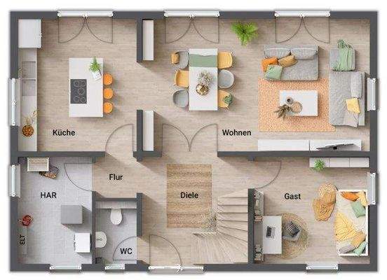 Grundriss-Einfamilienhaus-Landhaus-142-Erdgeschoss