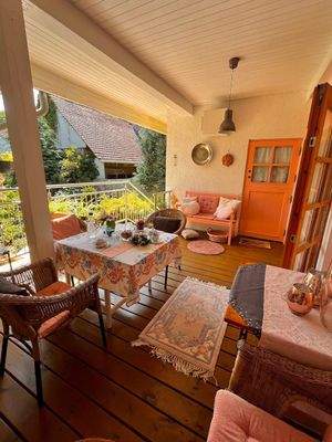 Balkon im Erdgeschoss