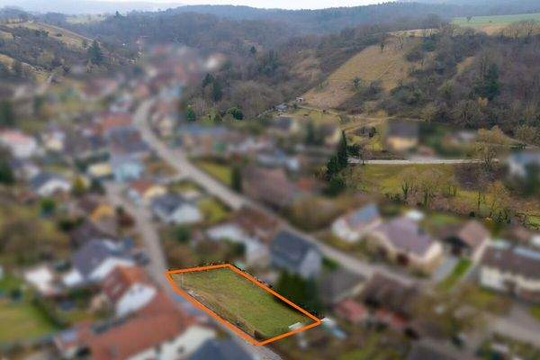 Luftansicht mit Markierung Flurstücke