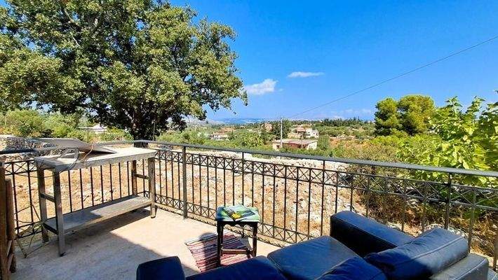 Kreta, Vamos: Geräumige Villa mit Meer- und Bergblick auf weitläufigem Grundstück