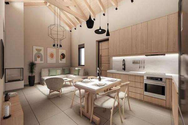 Kreta, Vamos: Projektresidenz mit Meerblick und Swimmingpool