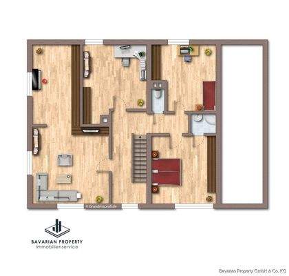 Grundriss 1. Obergeschoss (Gestaltungsbeispiel)