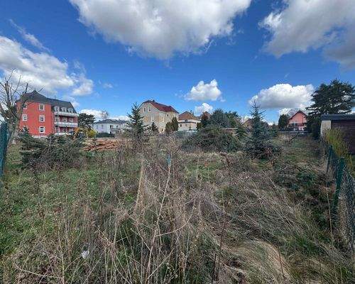 Blick auf das Grundstück