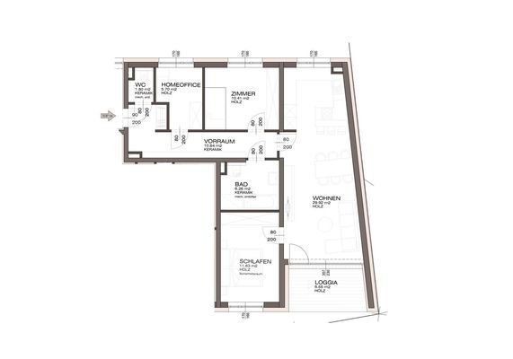 Grundriss Top C19 - Wohnung Vöcklabruck kaufen