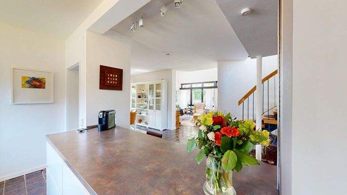 Blick in den offenen Wohnbereich 