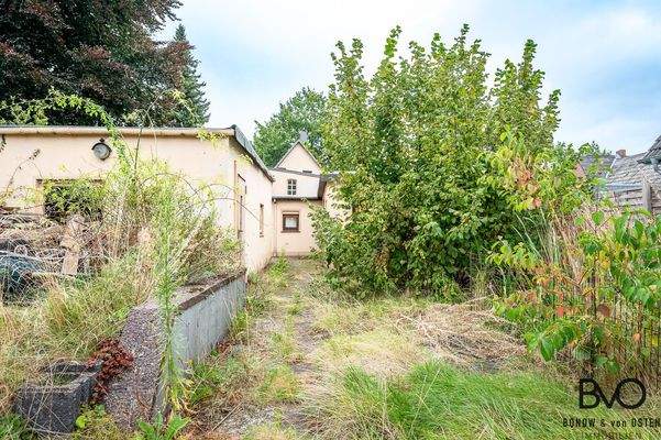 Ansicht vom hinteren Teil des Grundstücks