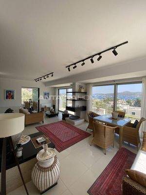 Furnished Flat with a Sea-View Terrace in Bodrum Türkbükü