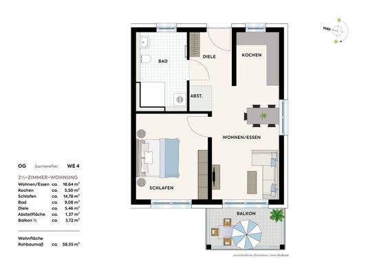 Grundriss Wohnung Nr. 4