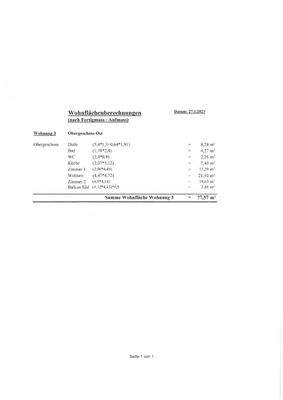 Wohnflächenberechnung