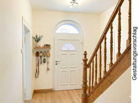 GESTALTUNGSVORSCHLAG - FLUR RICHTUNG HAUSTÜR