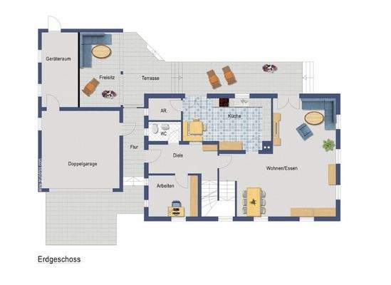 Grundriss Erdgeschoss - nicht maßstabsgetreu