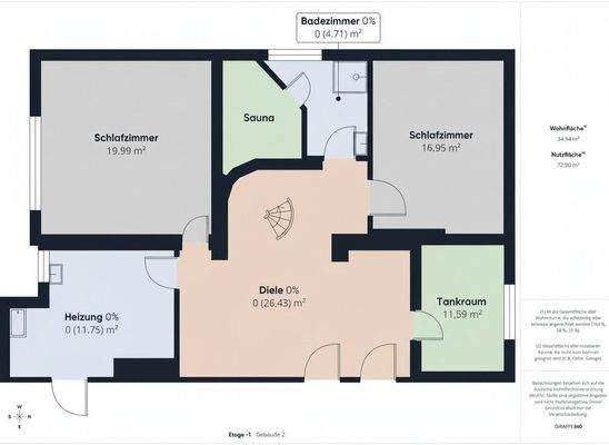 Grundriss UG Bungalow