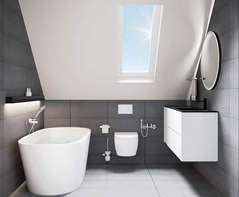 Twin Badezimmer Dunkel